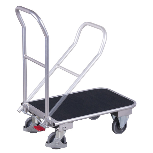 Aluminium Klappbügelwagen mit Riefengummimatte