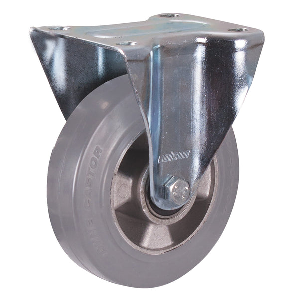 Bockrolle Elastikvollgummi, 160 x 50 mm, grau