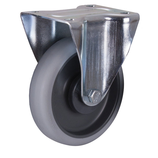Bockrolle thermoplastisch, 160 x 40 mm, grau