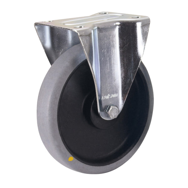 Bockrolle elektrisch leitfähig, 200 x 40 mm, grau