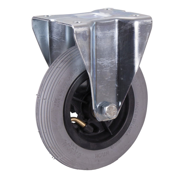 Bockrolle mit Luftreifen, 150 x 30 mm, grau