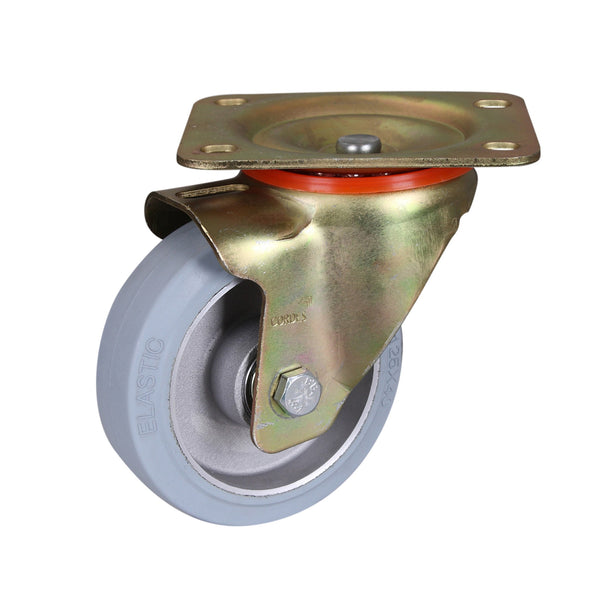 Bremsrolle Elastikvollgummi, 125 x 40 mm, grau