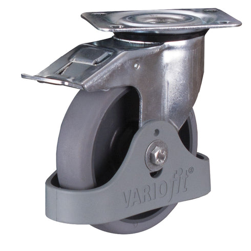 VARIOfit Bremsrolle thermoplastisch, 125 x 30 mm, grau dpg-125.050