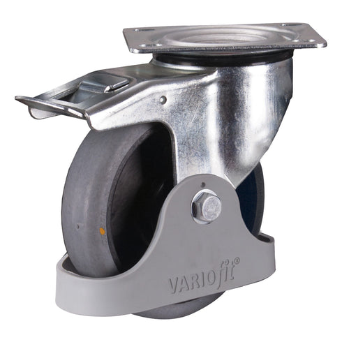 VARIOfit Bremsrolle elektrisch leitfähig, 160 x 40 mm, grau dpg-160.036