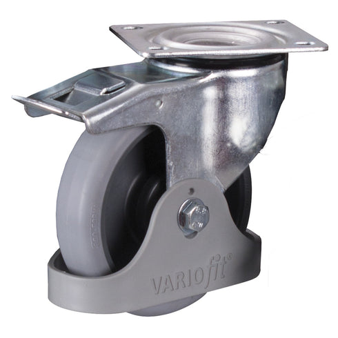VARIOfit Bremsrolle thermoplastisch, 160 x 40 mm, grau dpg-160.050