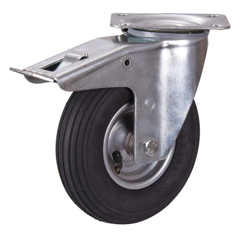 VARIOfit Bremsrolle mit Luftreifen, 200 x 50 mm, schwarz dpl-200.000