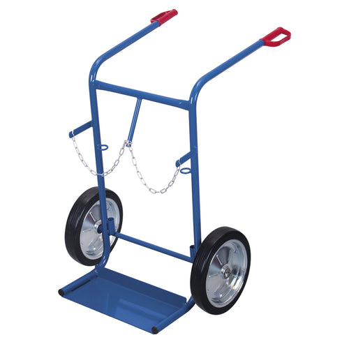 VARIOfit Stahlflaschenkarre für 2 Flaschen a 40 - 50 Ltr. Inhalt fk-1300