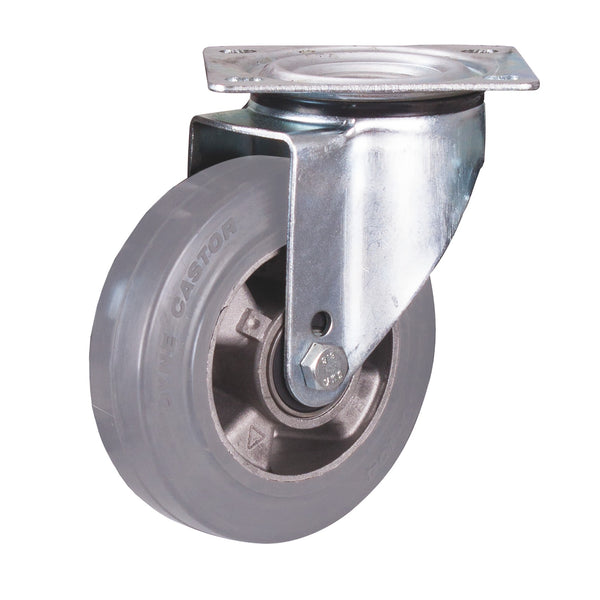 VARIOfit Lenkrolle Elastikvollgummi, 160 x 50 mm, grau lpg-160.012