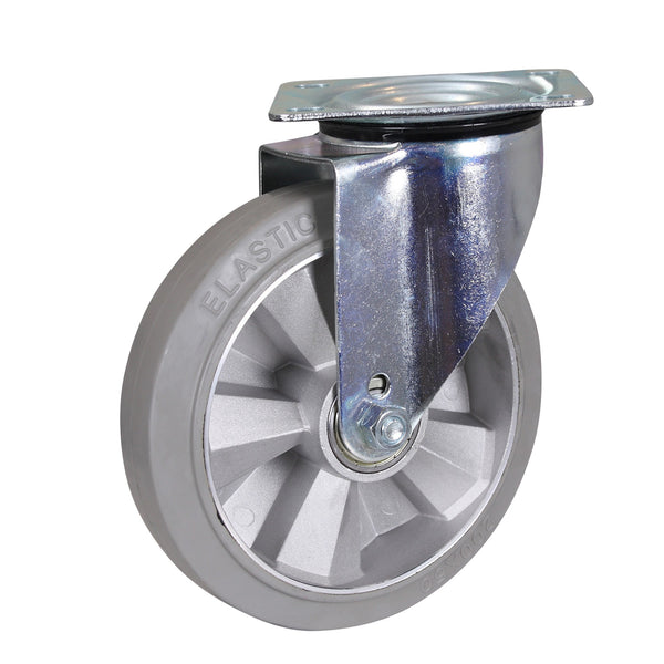 VARIOfit Lenkrolle Elastikvollgummi, 200 x 50 mm, grau lpg-200.014