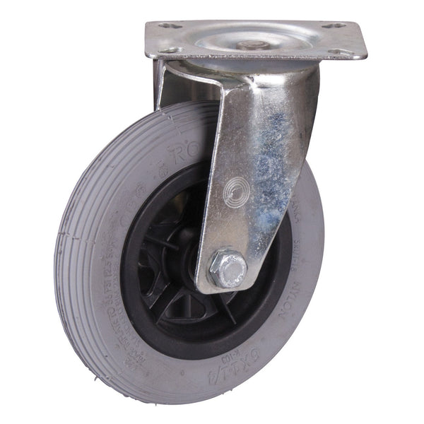 VARIOfit Lenkrolle mit Luftreifen, 150 x 30 mm, grau lpl-150.001