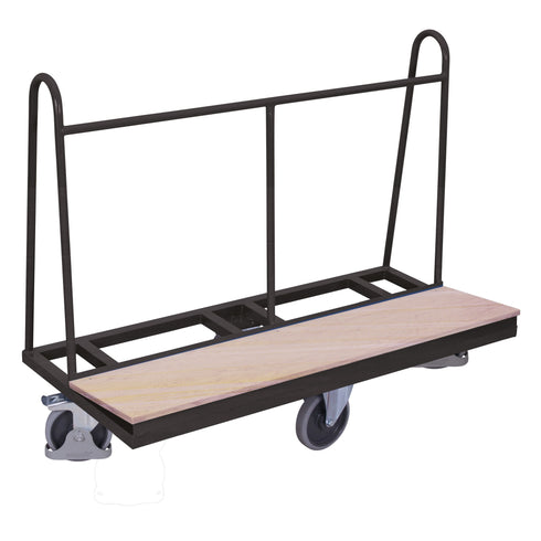 Plattenwagen mit rhombischer Rollenanordnung