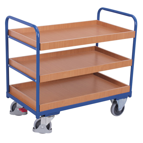 Etagenwagen niedrig, 3 Etagen + 1 Tablett