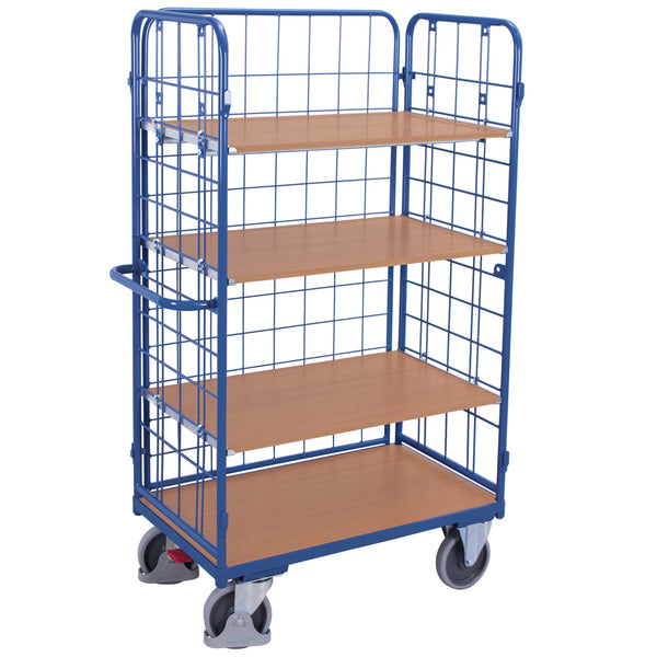 Etagenwagen hoch mit Gitterwänden, 3-Wand