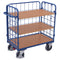 VARIOfit Etagenwagen niedrig mit Gitterwänden, 4-Wand sw-500.307