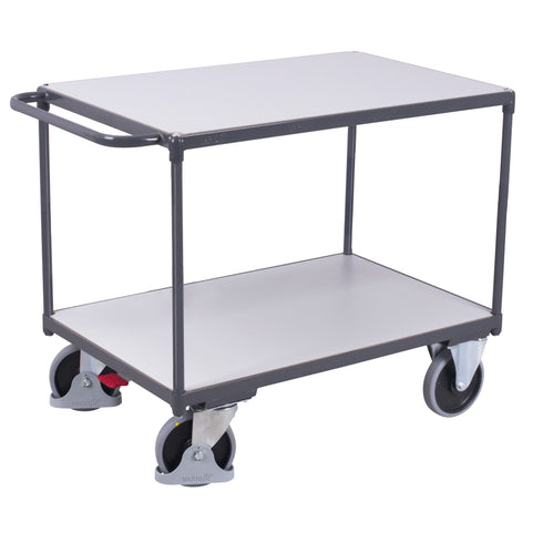 VARIOfit Schwerer ESD Tischwagen mit 2 Ladeflächen sw-500.562