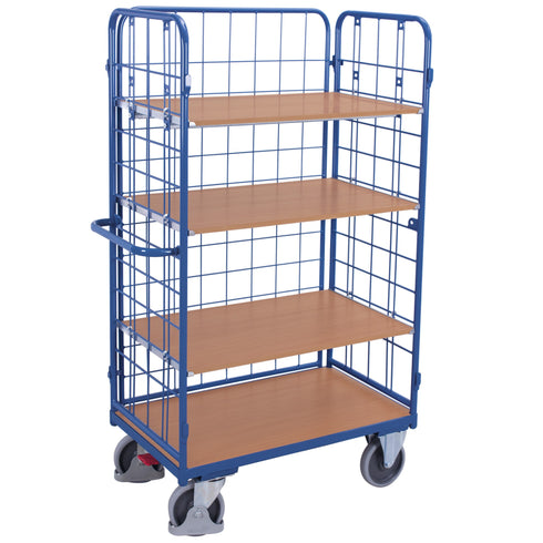 Etagenwagen hoch mit Gitterwänden, 3-Wand