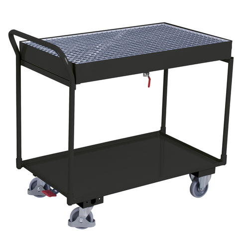 Tischwagen mit 2 Ladeflächen und Gitterrost