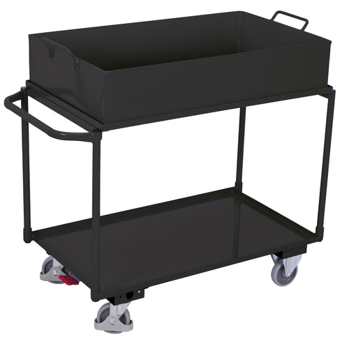 Tischwagen mit 2 Ladeflächen und abnehmbarer Wanne