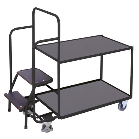 Kommissionierwagen mit 2 Ladeflächen, niedrig