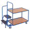 VARIOfit Kommissionierwagen mit 2 Ladeflächen, niedrig sw-600.614