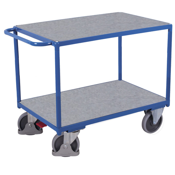 VARIOfit Schwerer Tischwagen mit 2 Zinkblechladeflächen sw-700.505