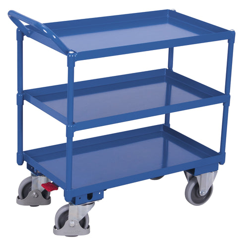 Tischwagen mit 3 Ladeflächen mit Wanne