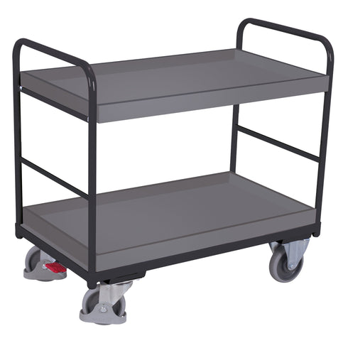 Etagenwagen niedrig, 1 Etage + 2 Tabletts