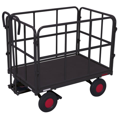 Handpritschenwagen mit 4 Rohrgitterwänden 700 kg