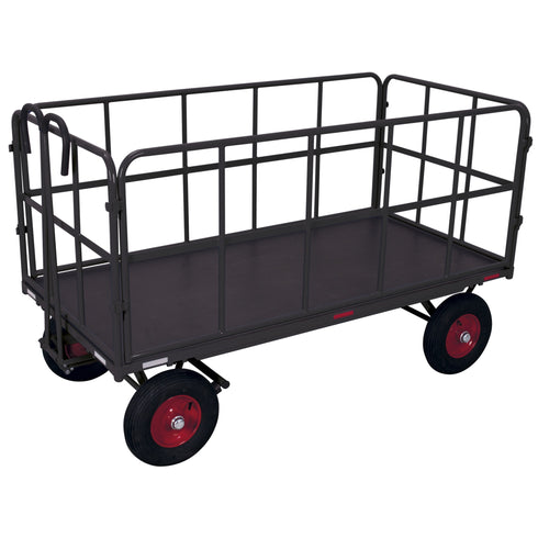 Handpritschenwagen mit 4 Rohrgitterwänden 1.250 kg